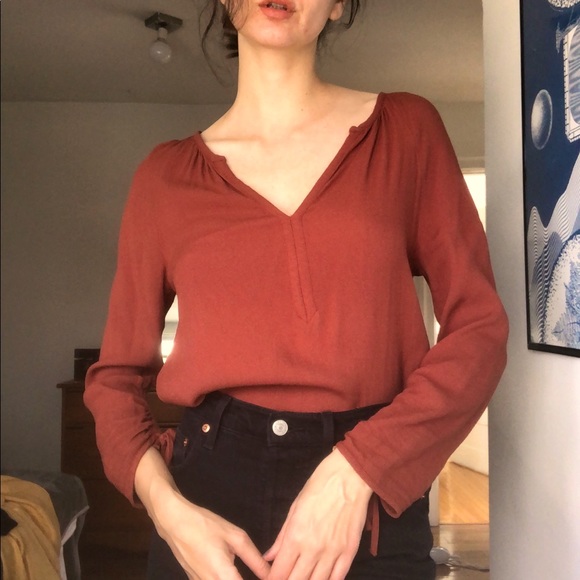 Rust coloured blouse 💫🥃 - Picture 1 of 5